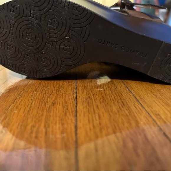 Ladies' Brown Leather Sandals by Franco Sarto. Size 5.5 / 36.5 - Picture 4 of 5